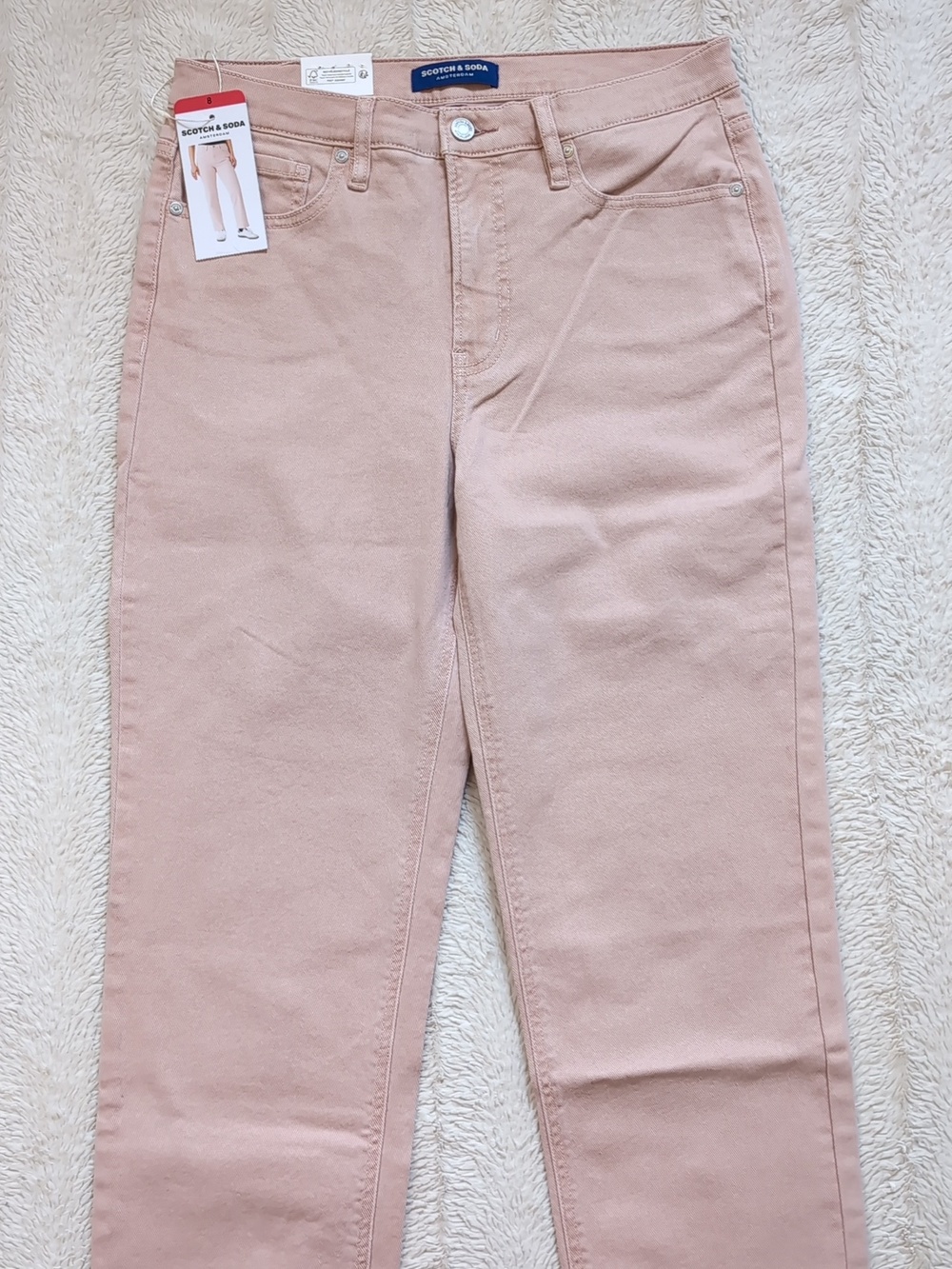 Scotch & Soda NWT High Rise Slim Jeans Women's 8 Salmon Pink